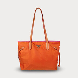 Prada Nylon Saffiano Logo Tote Bag